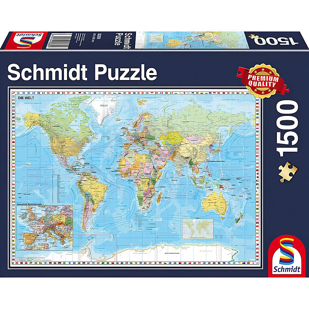 Schmidt Puzzle Die Welt 1500Teile
