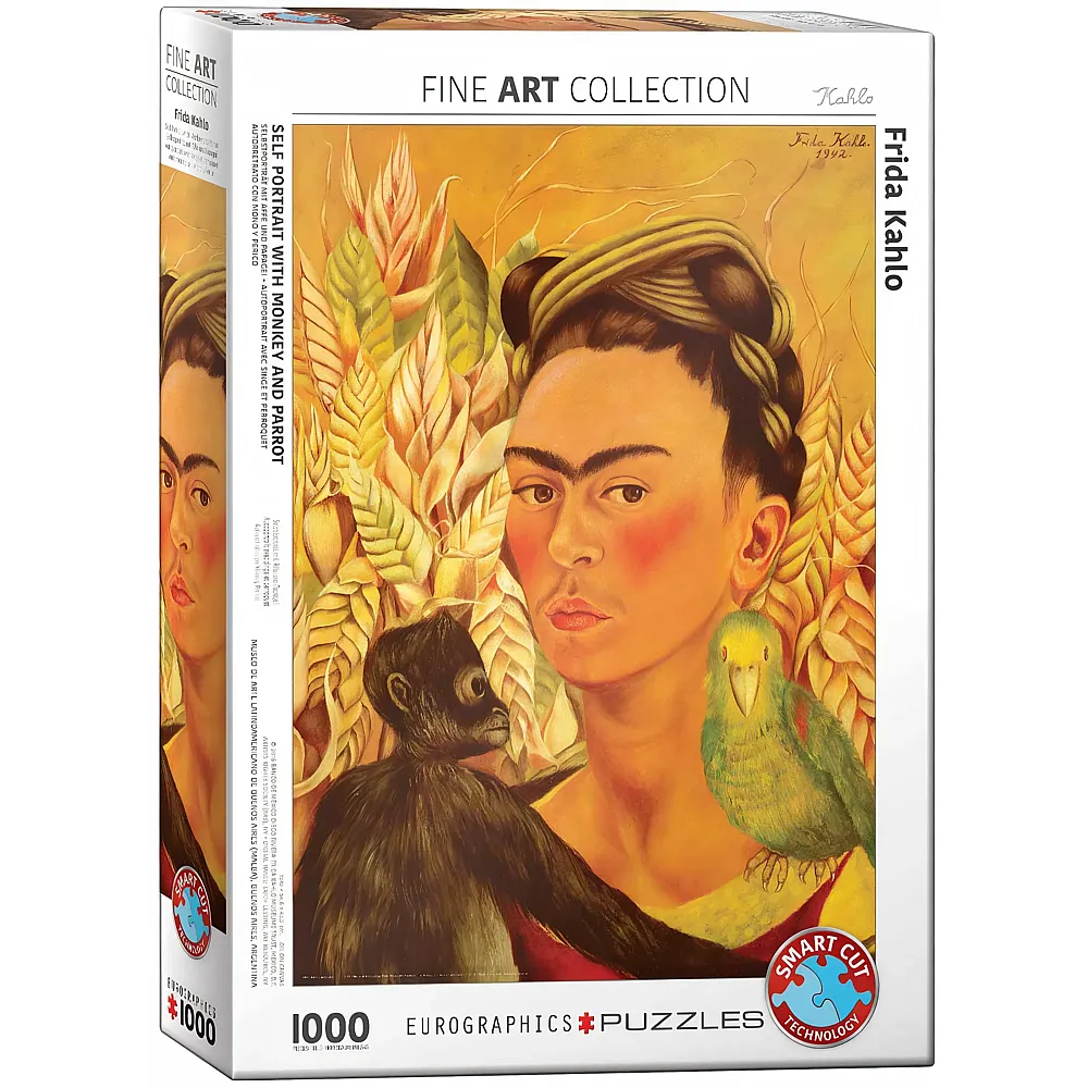 Eurographics Puzzle Frida Kahlo Autorenportrait mit �ffchen und Papagei 1000Teile