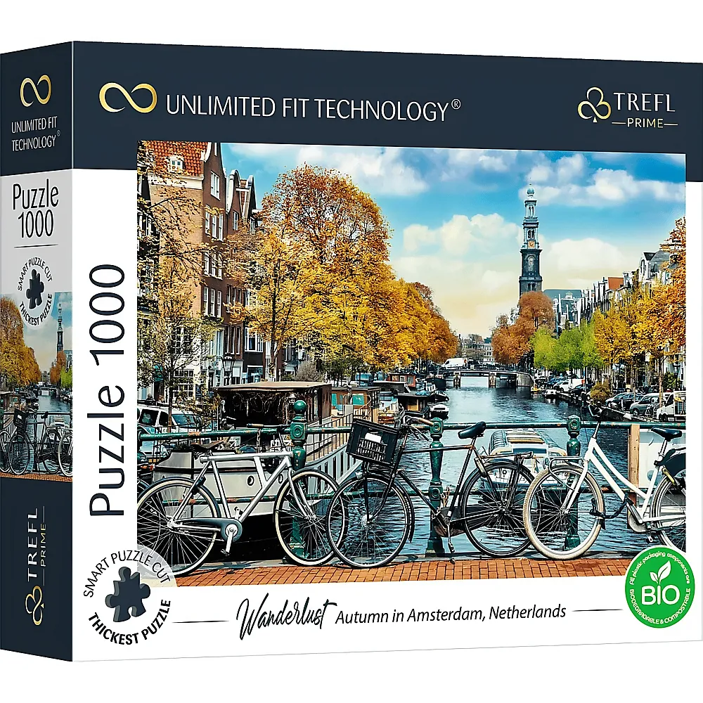Trefl Puzzle Wanderlust Herbst in Amsterdam, Niederlande - 1000 Teile