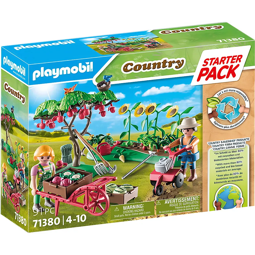 PLAYMOBIL Country Starter Pack Bauernhof Gemsegarten 71380