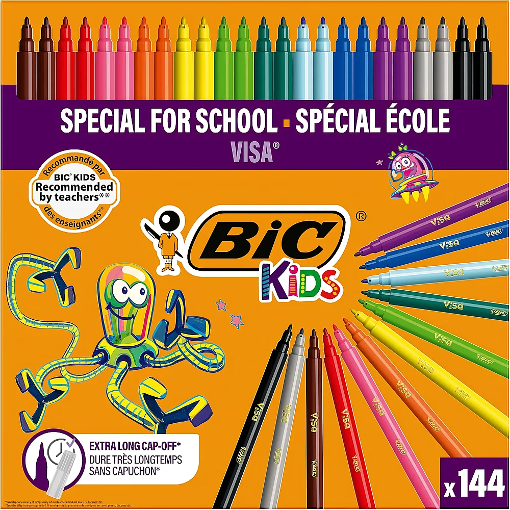 BIC Fasermaler Schulset - 144 Teile