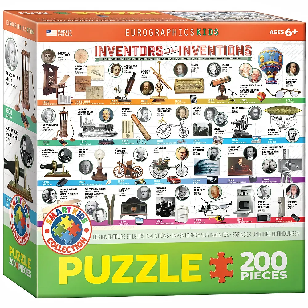Eurographics Puzzle Erfinder und ihre Erfindungen 200Teile