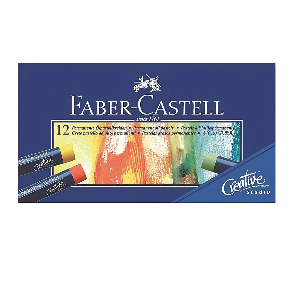 Faber-Castell Creative Studio lpastellkreide, 12er Kartonetui | Farbe & Kreide