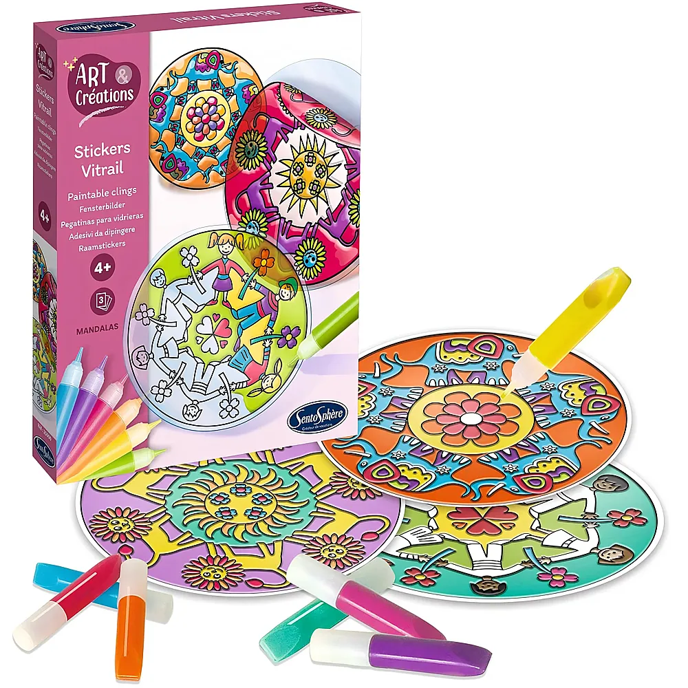 Sentosphere Art & Cr�ations Stained Glass Stickers - Mandalas