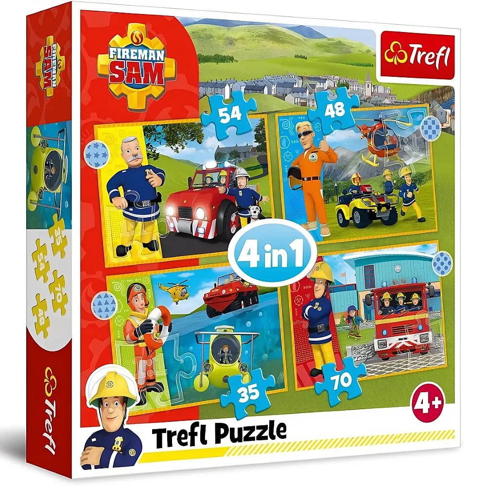 Trefl Puzzle 4in1 Feuerwehrmann Sam