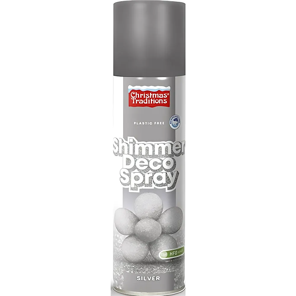 meinspielzeug - Sombo Deko Glitterspray Silber 100ml Plastik Frei