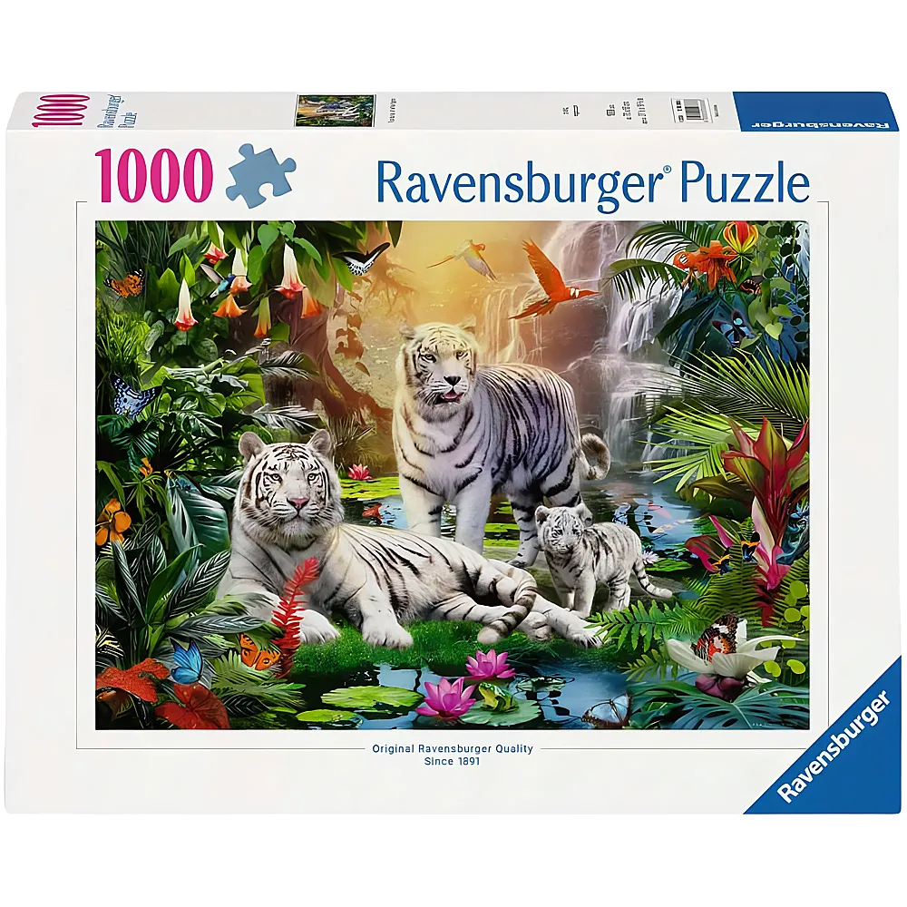 Ravensburger Puzzle Familie der Weissen Tiger - 1000 Teile