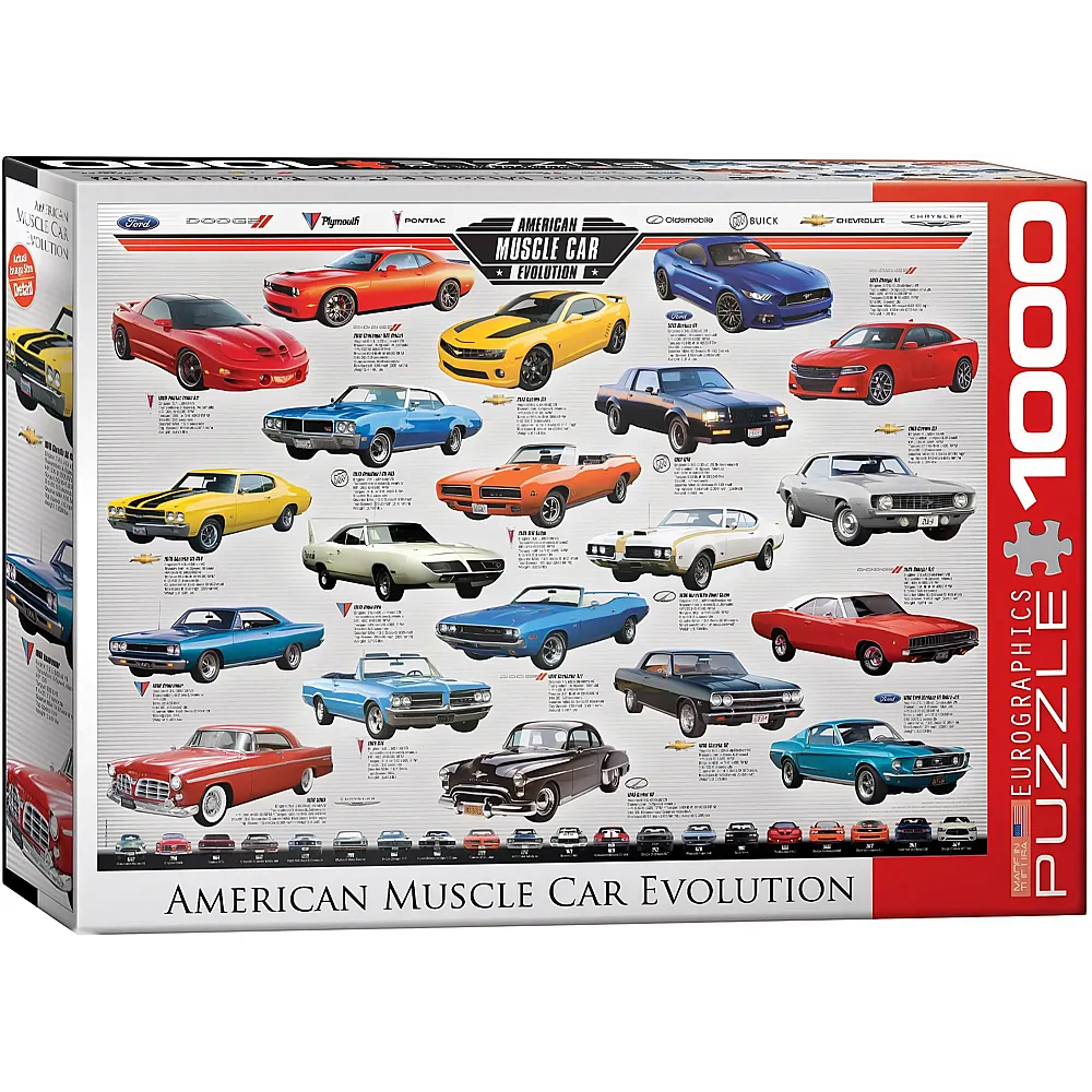 Eurographics Puzzle American Muscle Car Evolution - 1000 Teile - Puzzle 1000 Teile