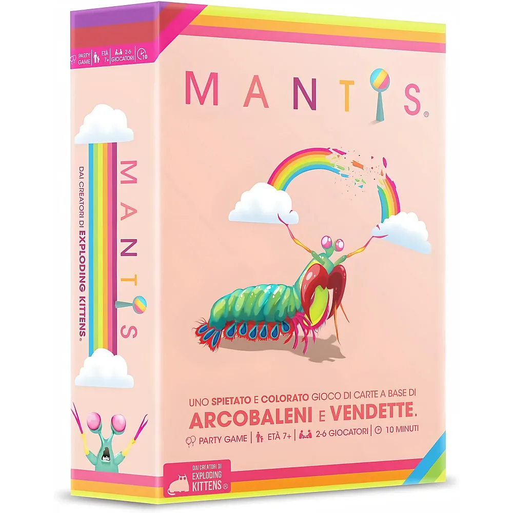 Exploding Kittens Mantis Kartenspiel - Italiano | Partyspiele