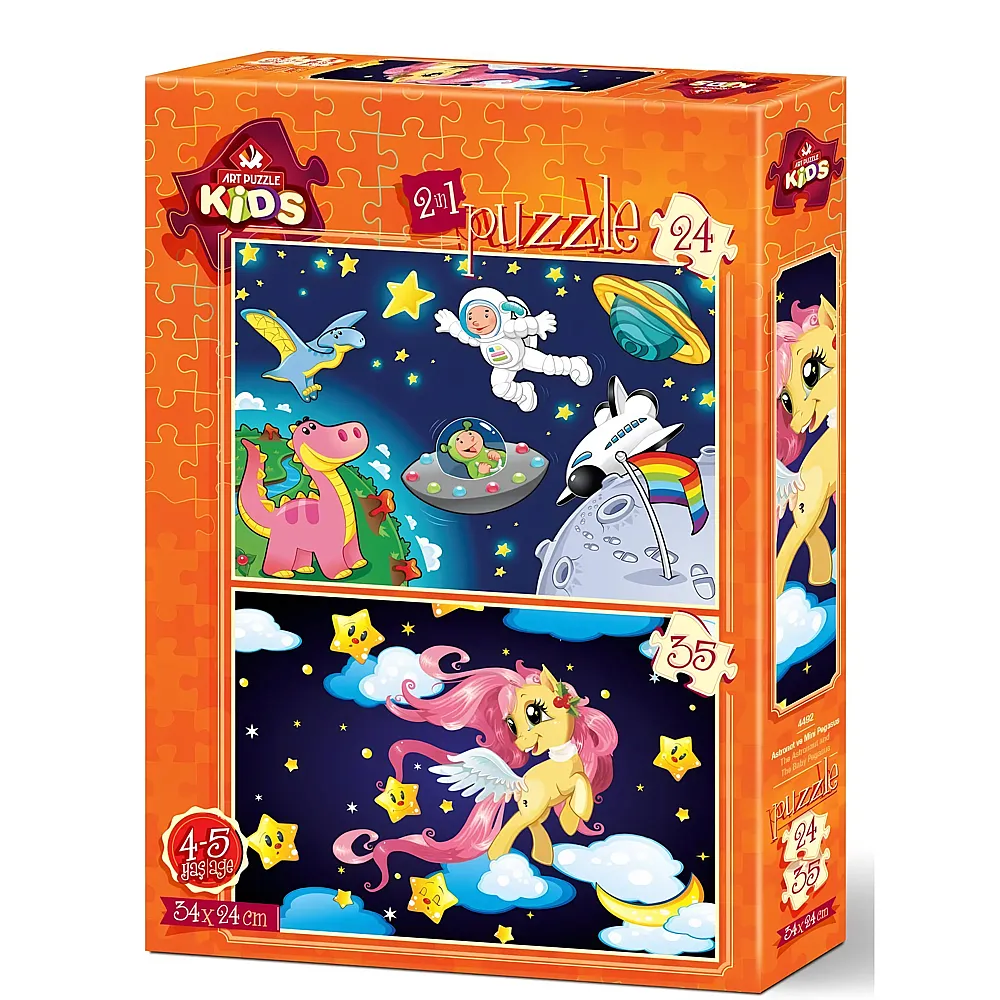 Art Puzzle The Astronaut and The Baby Pegasus - 24 Teile