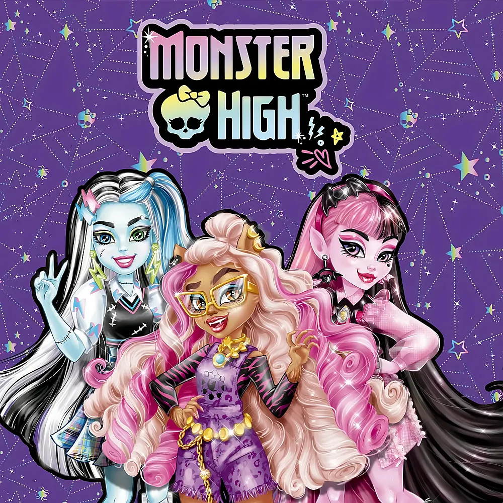 BeenSmile Monster High Papierservietten - 20 Teile - Tischdeko