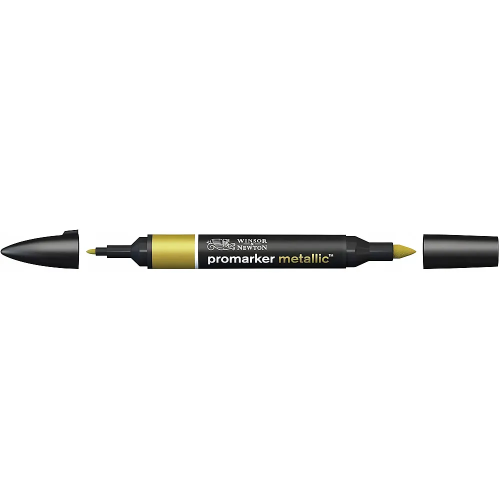 Winsor & Newton Promarker Stift mit 2 Spitzen Metallic Gold | Farbe & Kreide