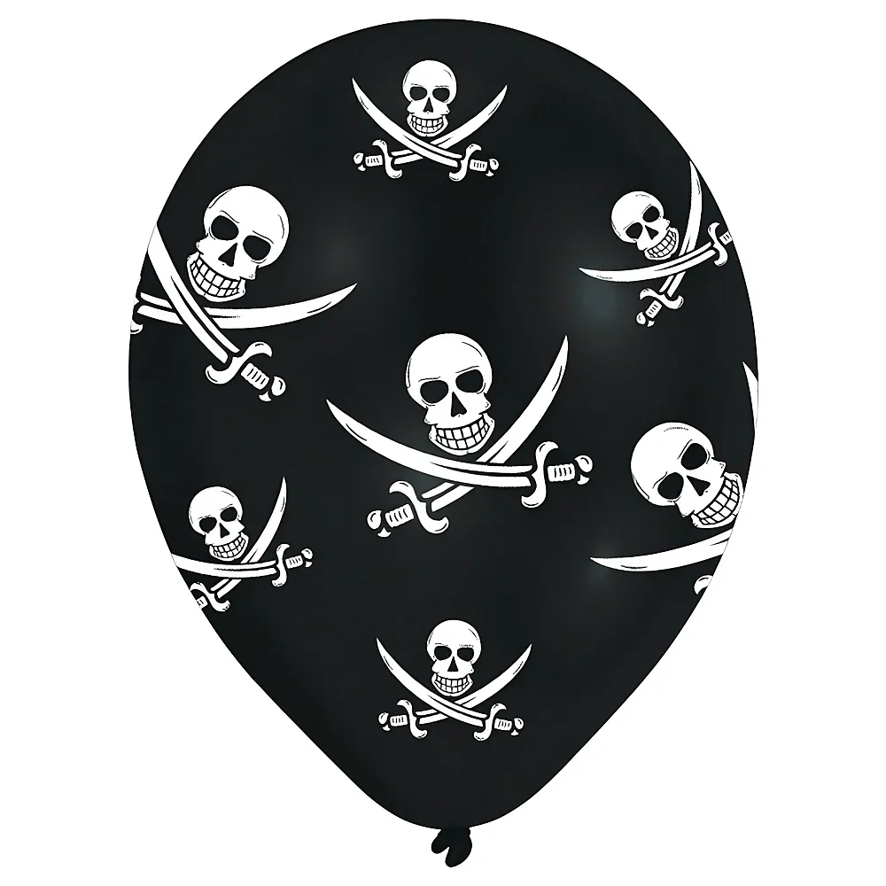 Amscan Piraten Ballone Jolly Roger 6Teile | Kindergeburtstag