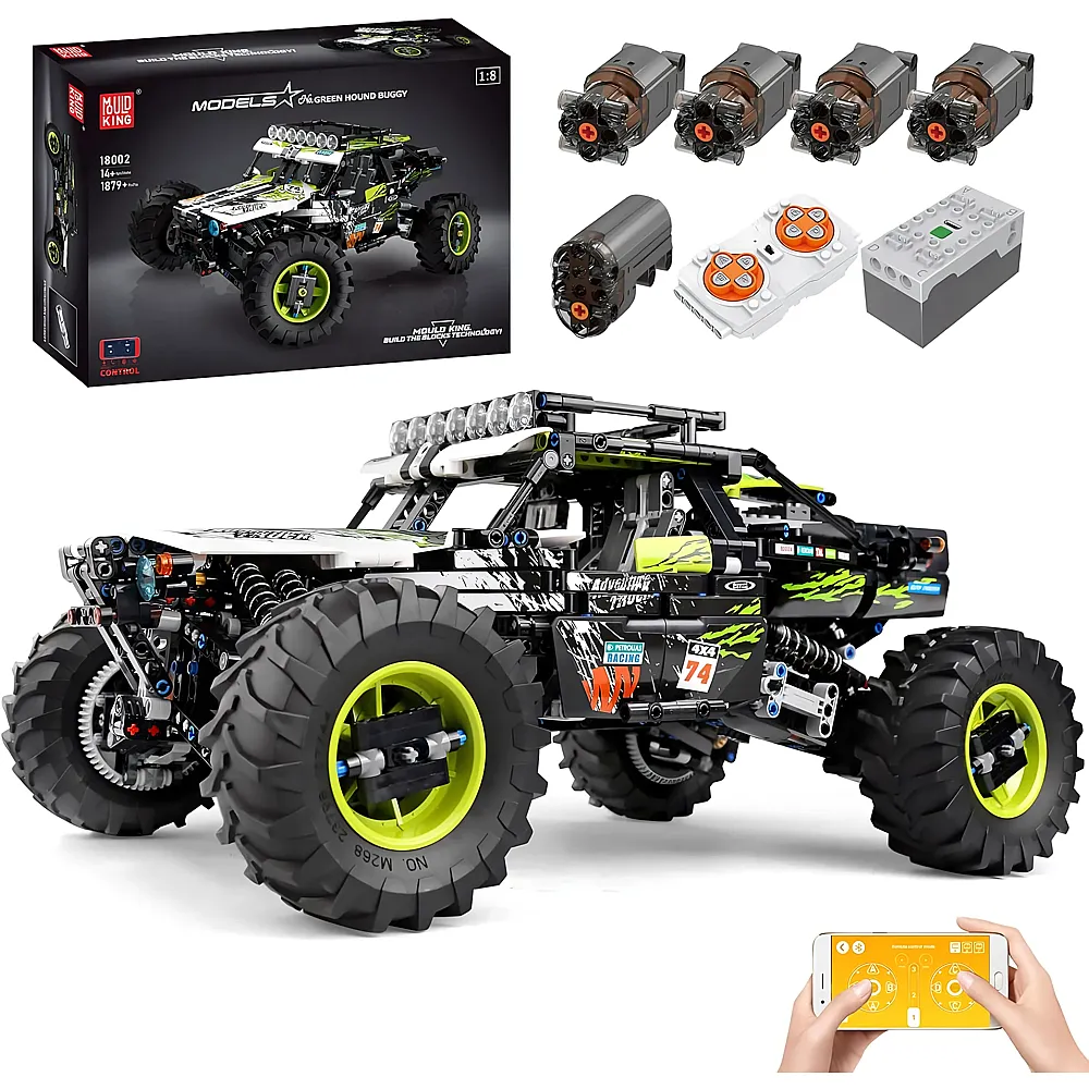 Mould King Models Ferngesteuerter 4x4 Extreme Gel�ndewagen 18002 - Klemmbausteine Fahrzeuge