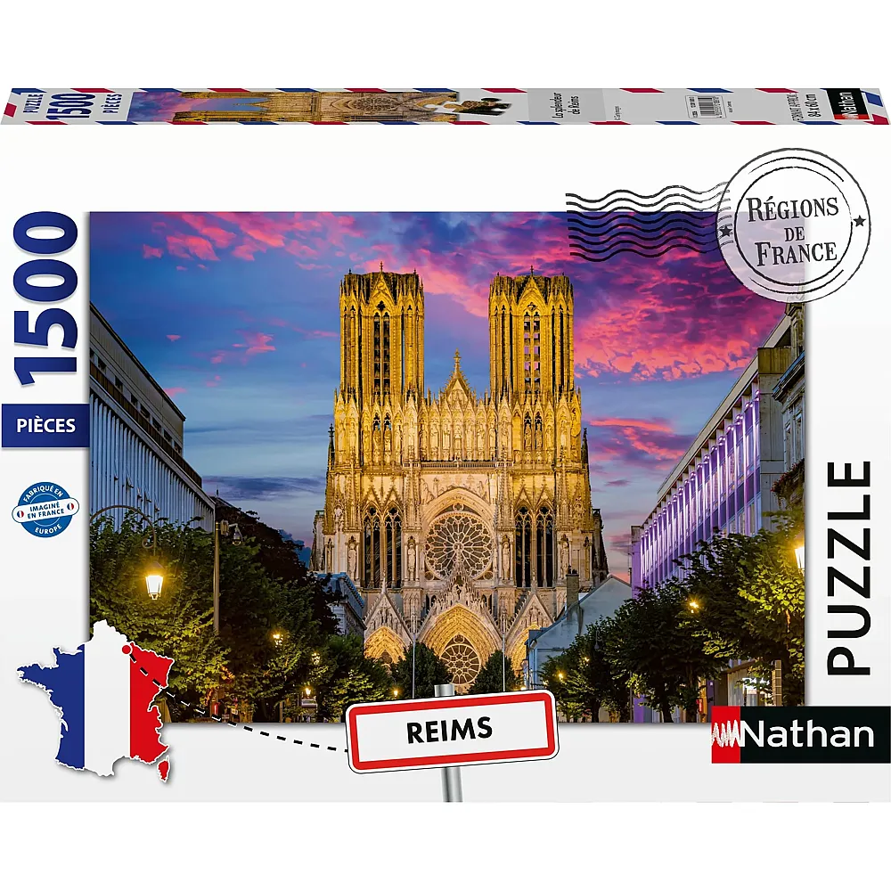 Nathan Puzzle R�gion de France Die Pracht von Reims - 1500 Teile