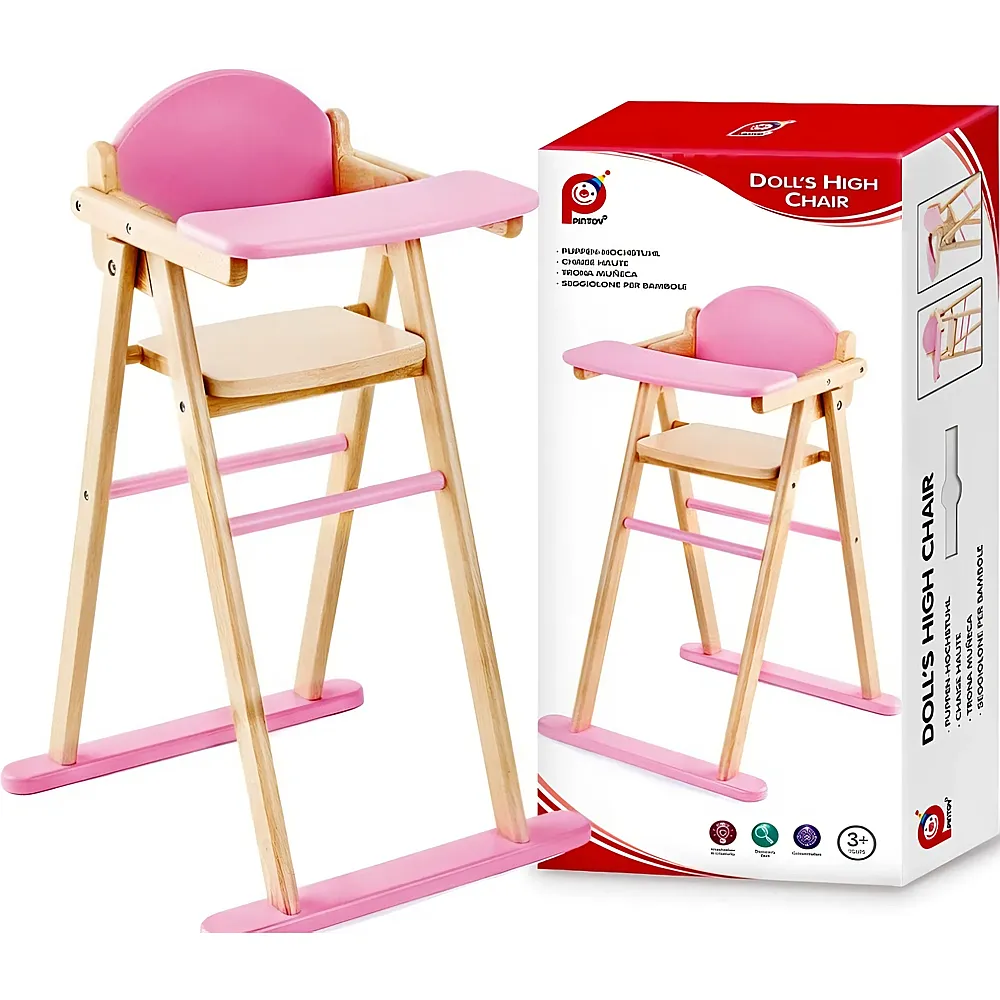 meinspielzeug - Pintoy PT Dolls High Chair | Puppenzubeh�r
