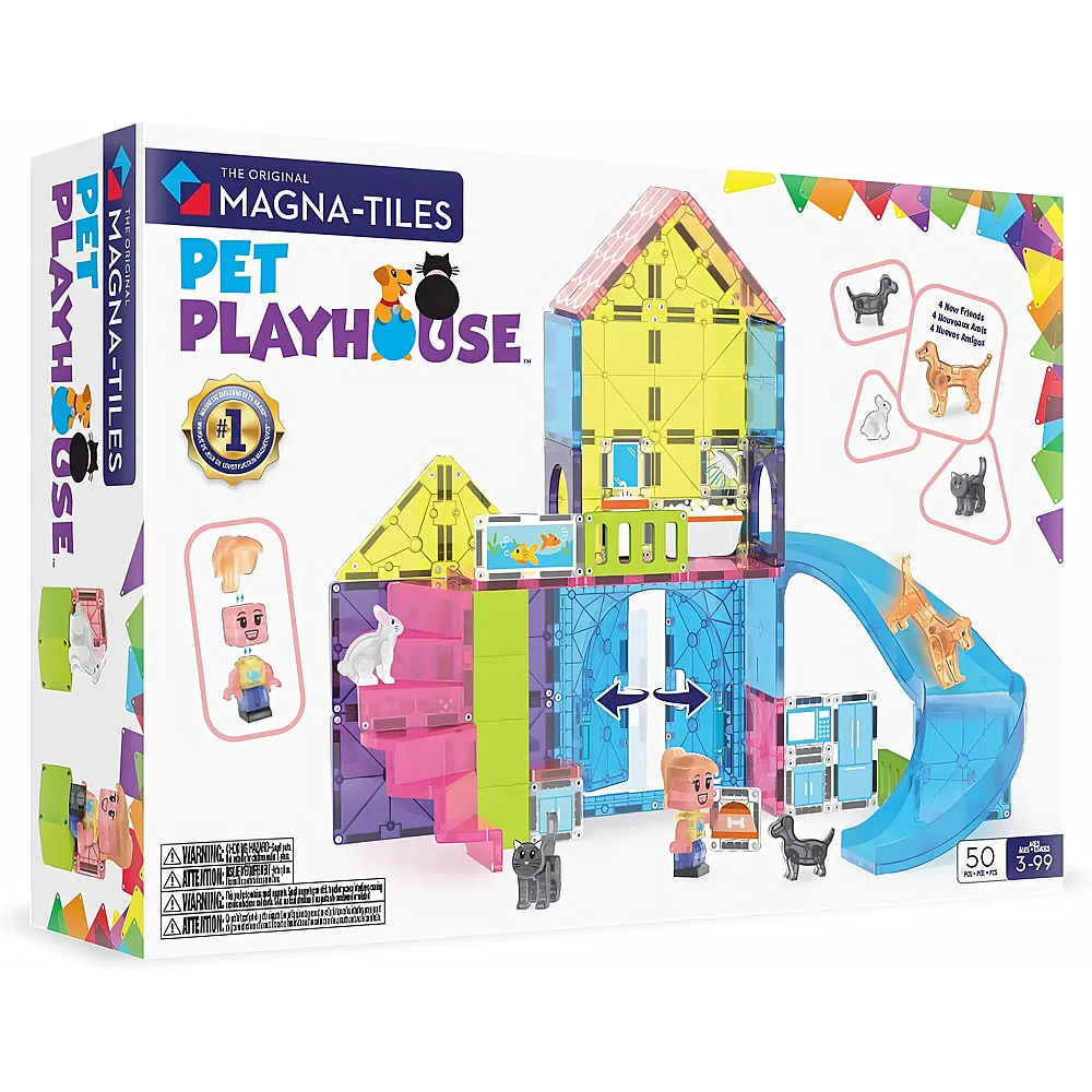 Magna-Tiles Pet Playhouse - 50 Teile