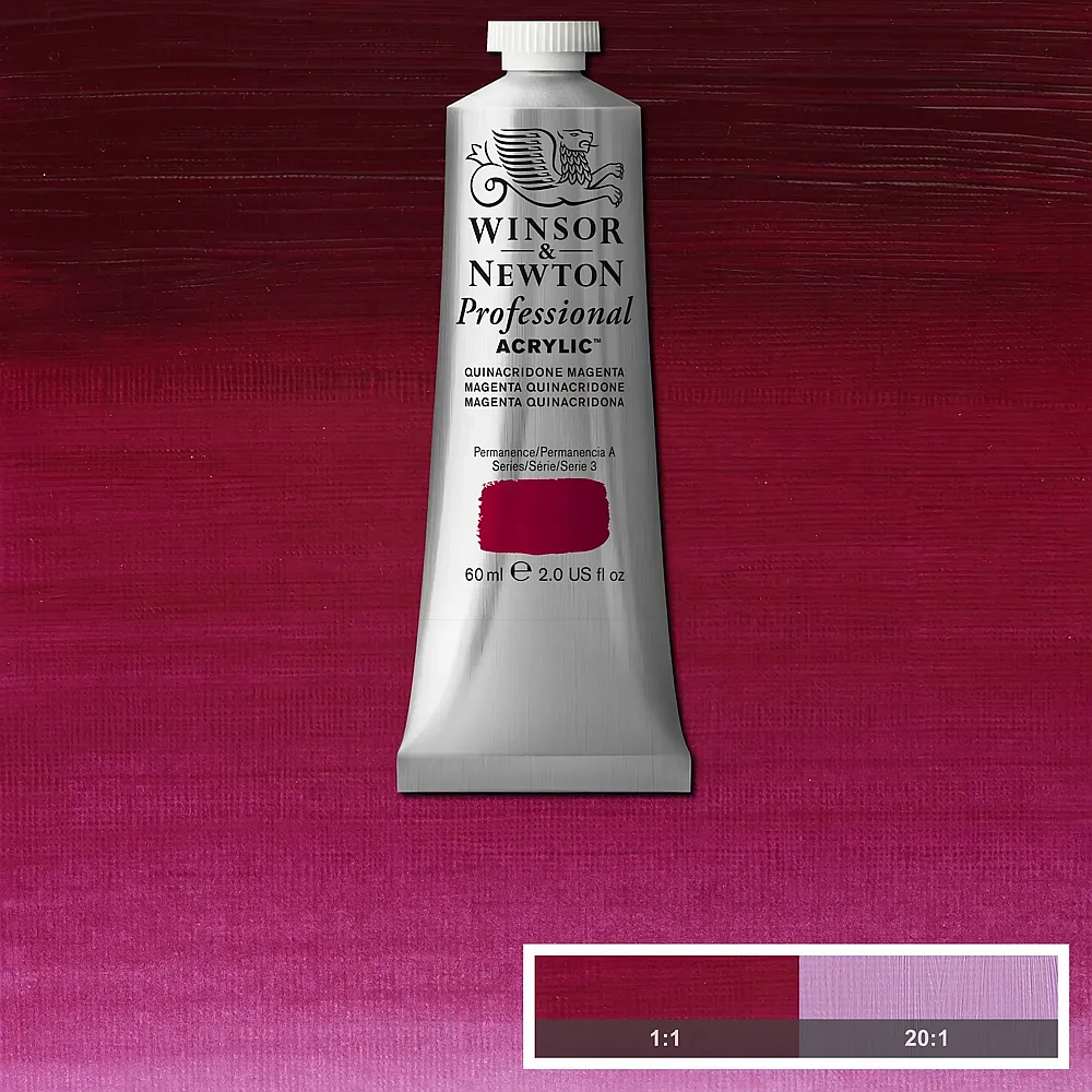 meinspielzeug - Winsor & Newton W&n Prof. Acrylfarbe 60ml Tube Quinacridone Magenta