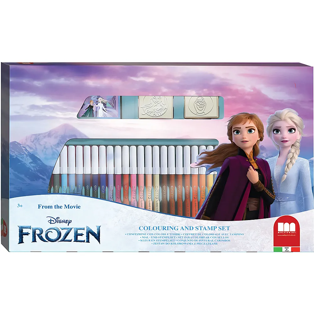 Multiprint Disney Frozen Malset Filzstifte mit Stempel - 41 Teile