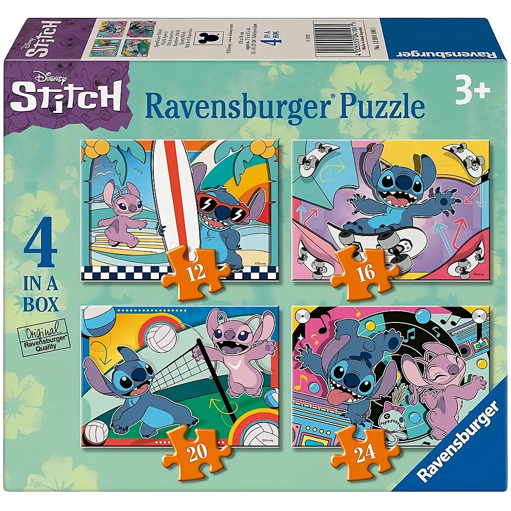 Ravensburger Puzzle Lilo & Stitch 4in1 Disney Stitch 12-24