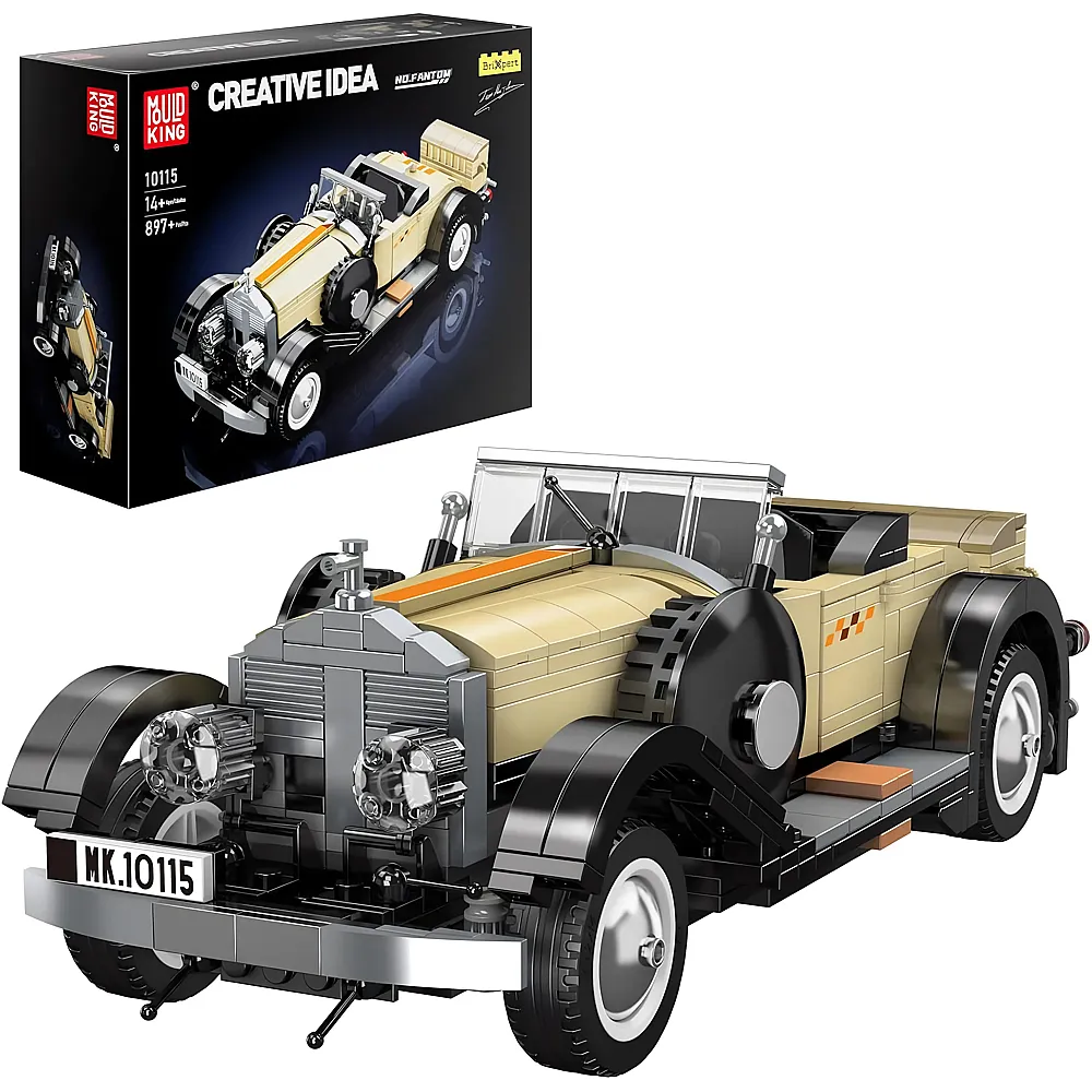 Mould King Creative Idea Retro Vintage Oldtimer Sportwagen 10115 | Klemmbausteine Fahrzeuge