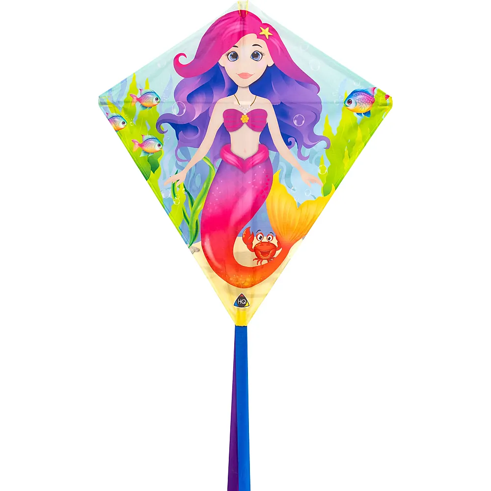meinspielzeug - HQ Invento Drachen Eddy Mermaid 68x68 cm, Spule mit 40 m