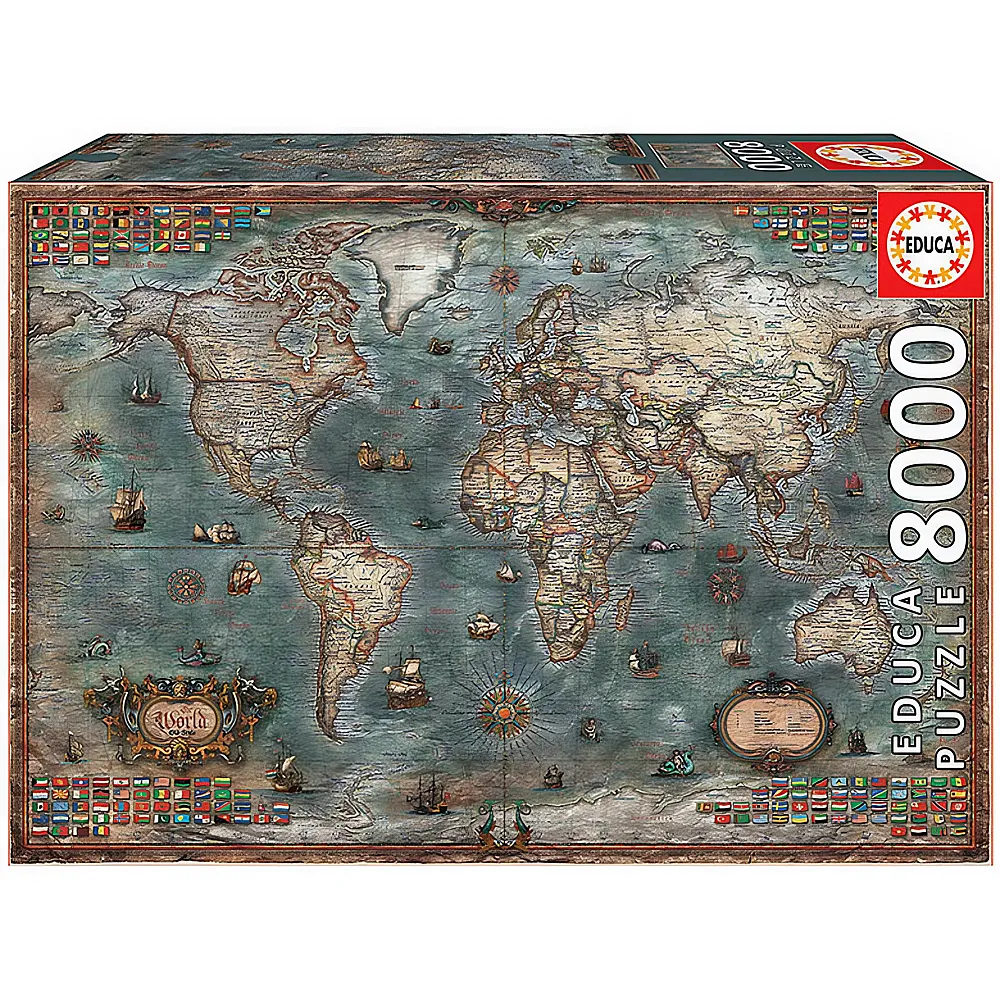 Educa Puzzle Historische Weltkarte 8000Teile