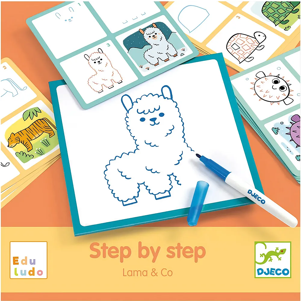 Djeco Eduludo Step by Step Lama & Co - Mehrsprachig