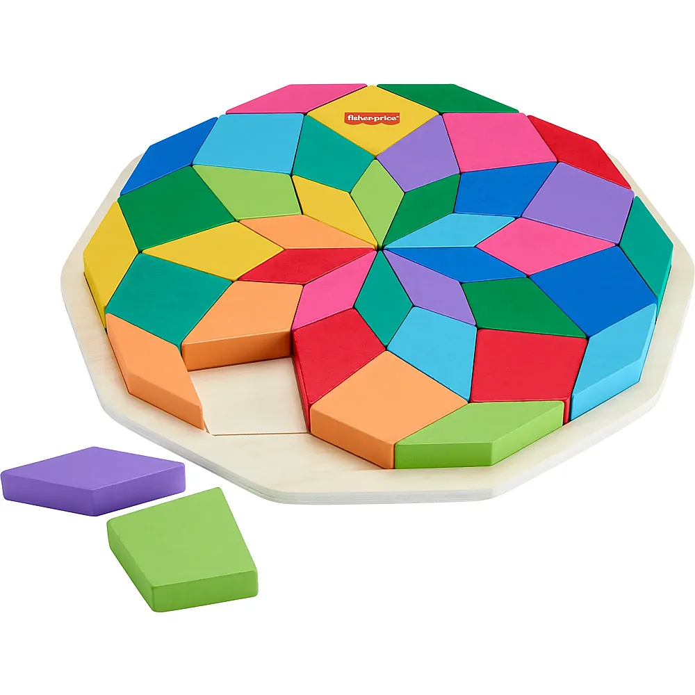 Fisher-Price Kunterbuntes Holz-Mandalapuzzle 40Teile