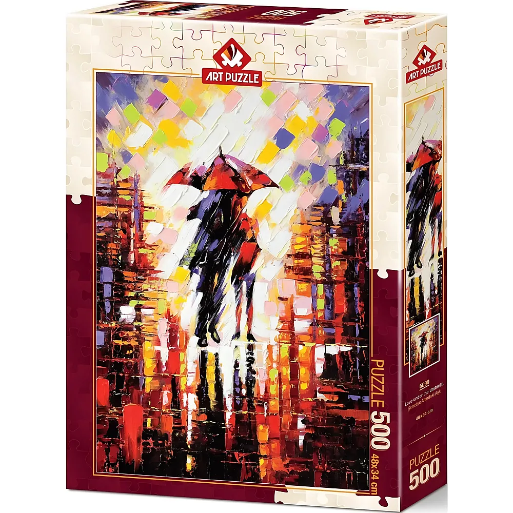 Art Puzzle Liebe unter dem Regenschirm - 500 Teile