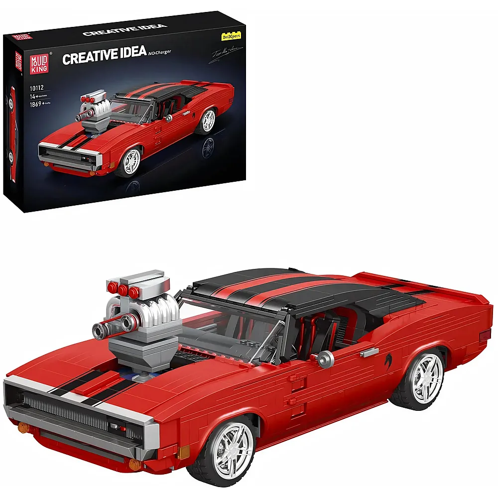 meinspielzeug - Mould King Creative Idea Muscle Car Charger 10112 | Klemmbausteine Fahrzeuge