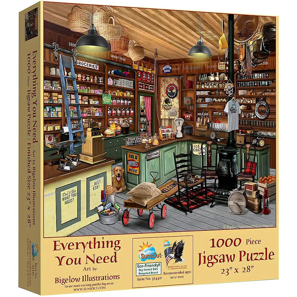 SunsOut Puzzle Bigelow Illustrations Everything You Need - 1000 Teile