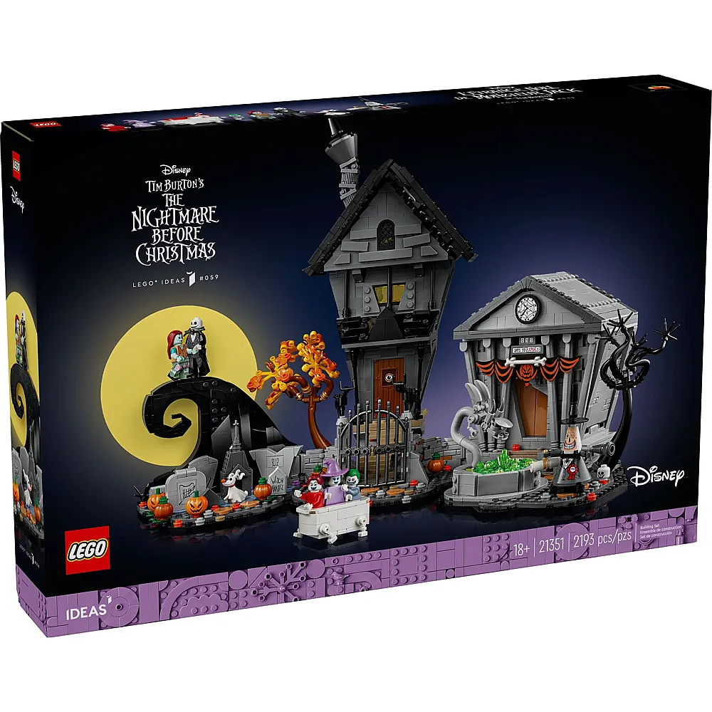 LEGO Ideas Tim Burtons Disney Film Nightmare Before Christmas 21351