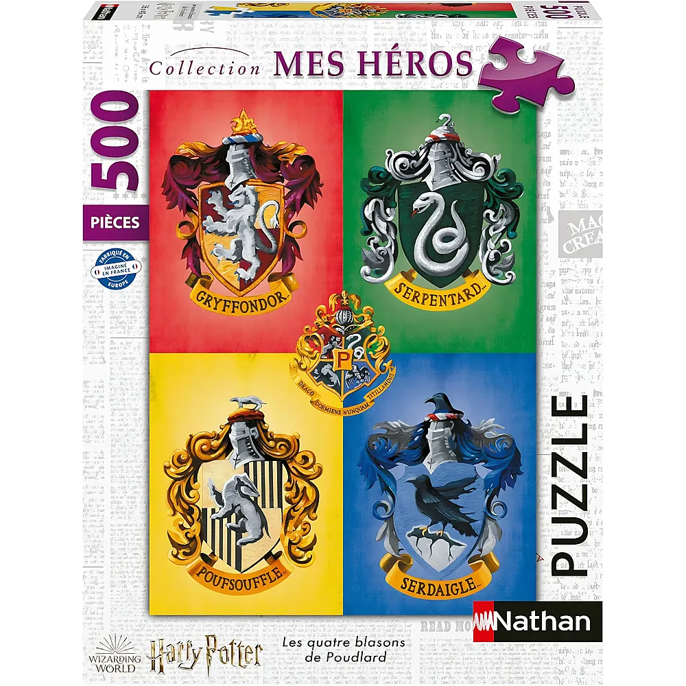 Nathan Puzzle Collection Mes H�ros Harry Potter Die Wappen von Hogwarts - 500 Teile