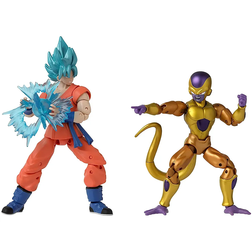 Bandai Dragonball 2er Pack Golden Freezer vs Super Saiyan Blue Goku - 17 cm