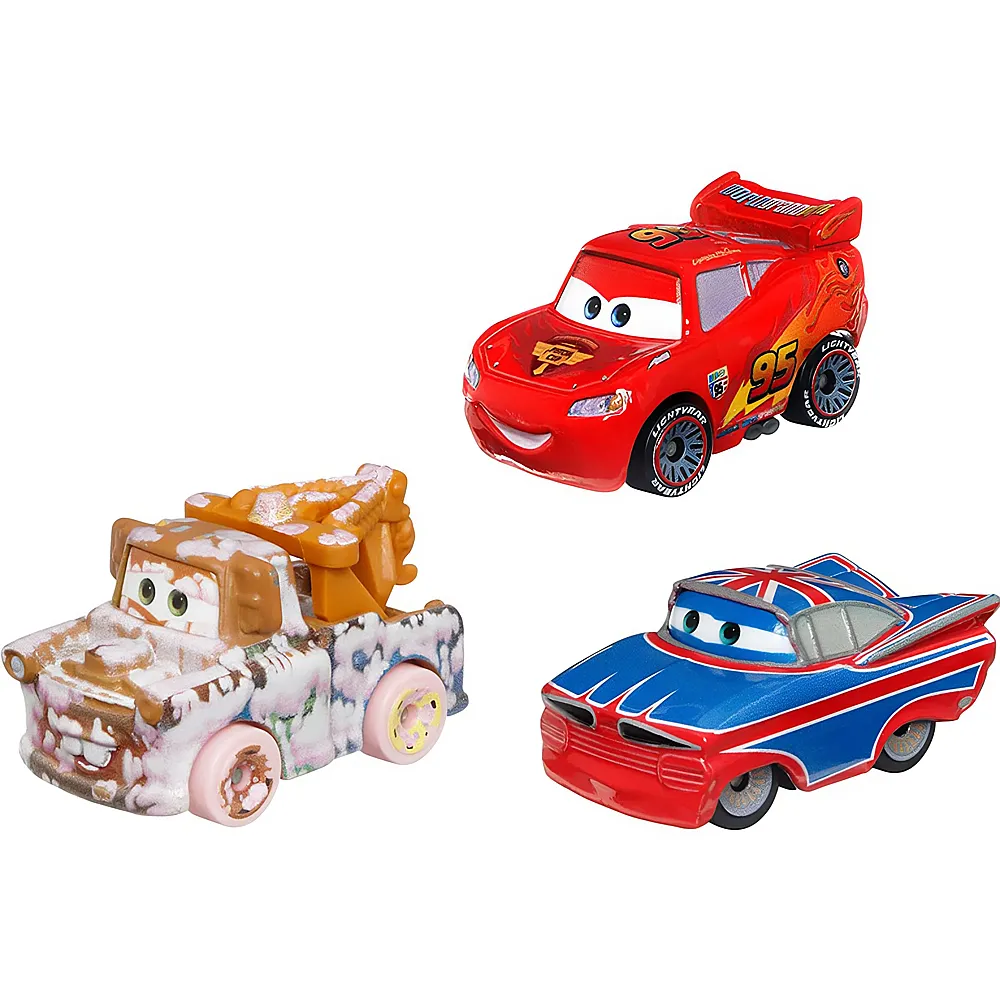Mattel Mini Racers Disney Cars 3er-Pack International Adventure MiniRacers