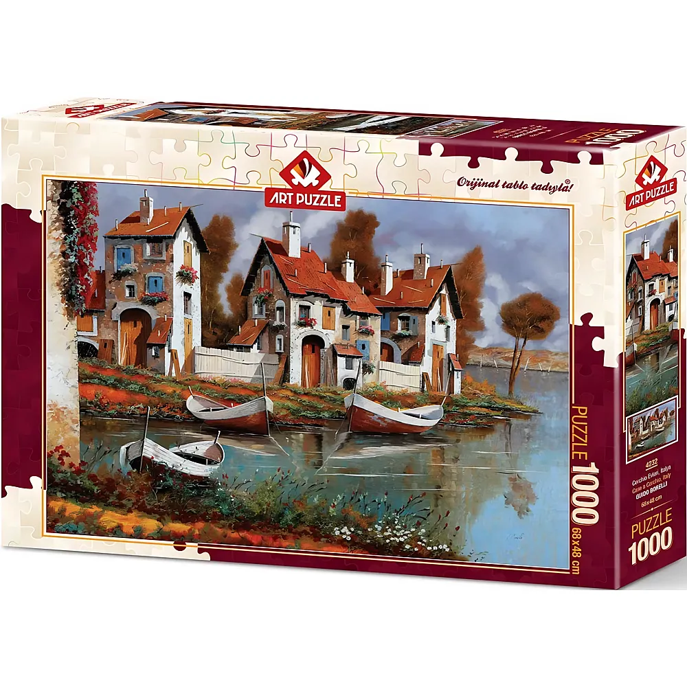 Art Puzzle Case a Cerchio, Italy - 1000 Teile