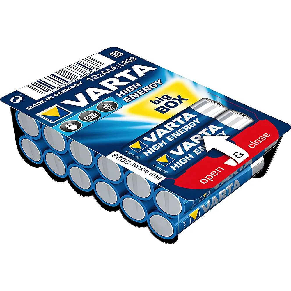 Varta AAA/LR6 12x High Energy Alkaline Batterien