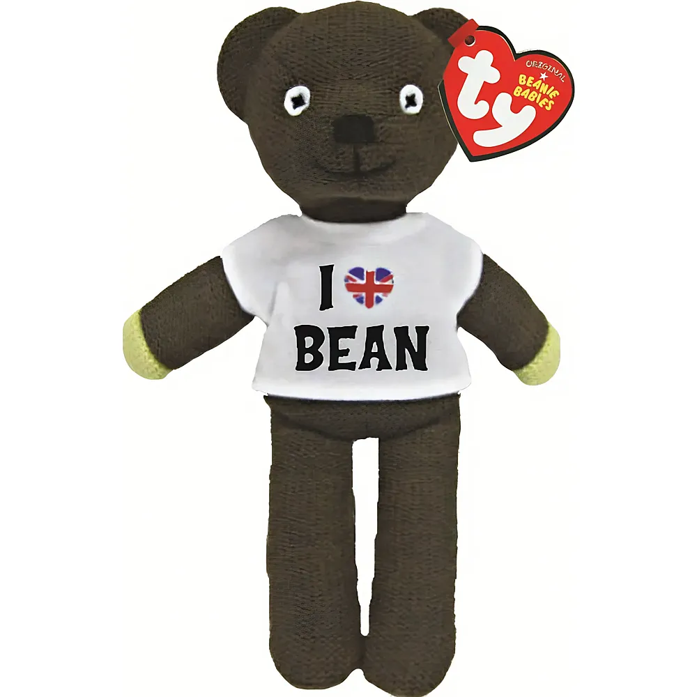 meinspielzeug - Ty Beanie Babies Mr. Bean Teddyb�r - 15 cm | Lizenzfiguren Pl�sch