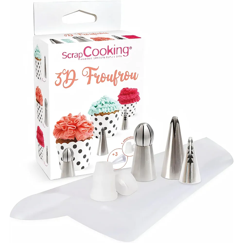 ScrapCooking 3er Set Spritztuellen 3D Froufrou