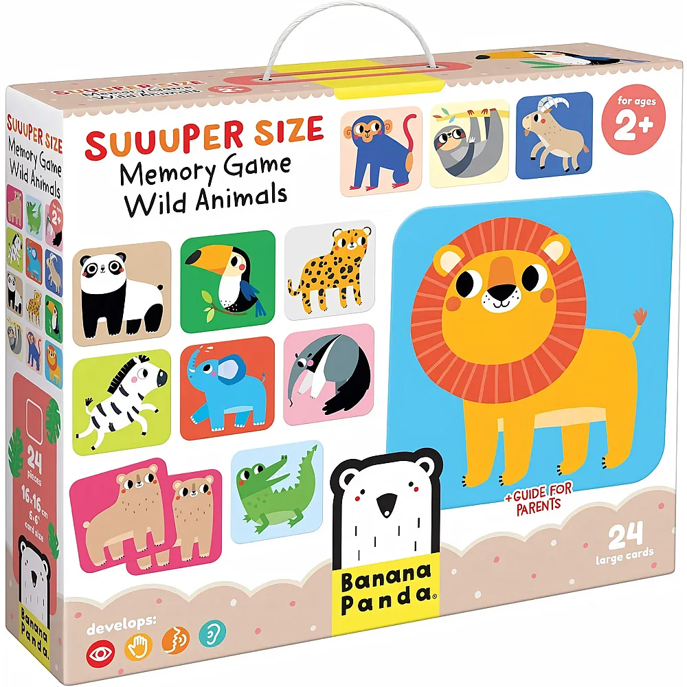 Banana Panda Spiele XXL Memory mit Wildtieren 24Teile