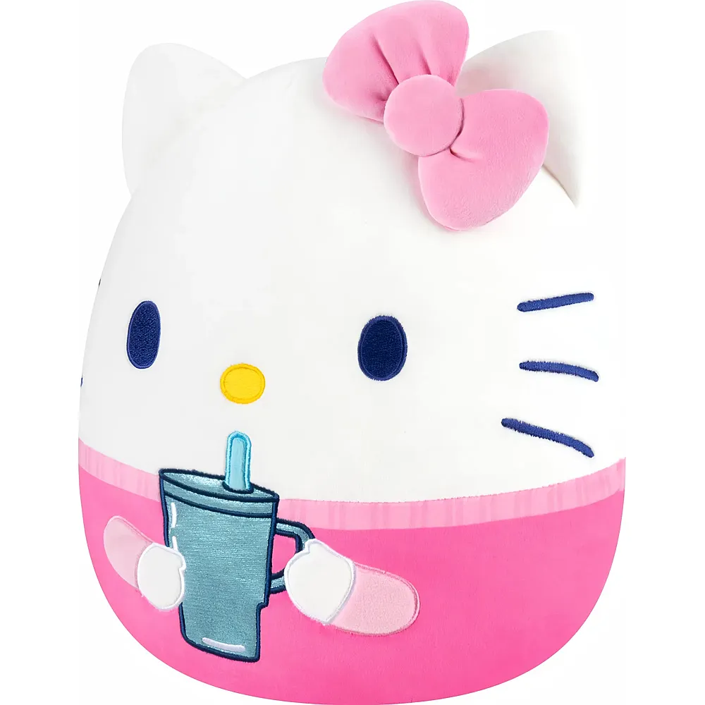 Squishmallows Pl�sch Hello Kitty Kitty mit Becher - 30 cm