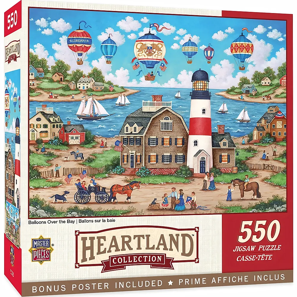 Master Pieces Puzzle Heartland Collection Luftballons �ber der Bucht 550Teile