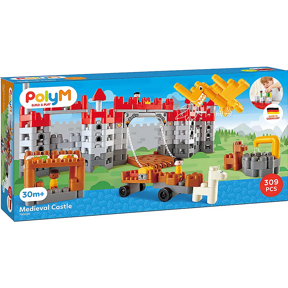 Hape Kreativ Build & Play Mittelalterliche Burg 309Teile