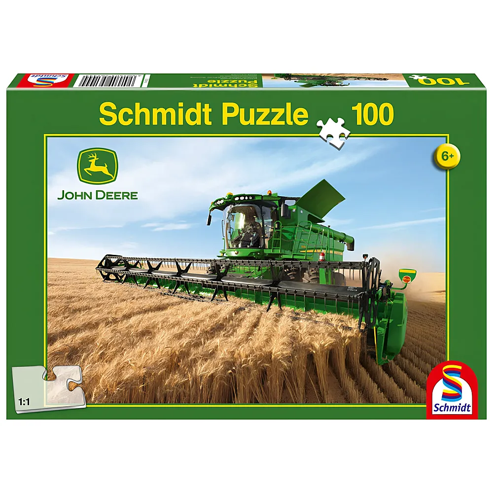 Schmidt Puzzle John Deere Mhdrescher S690 100Teile | Puzzle 24-104 Teile