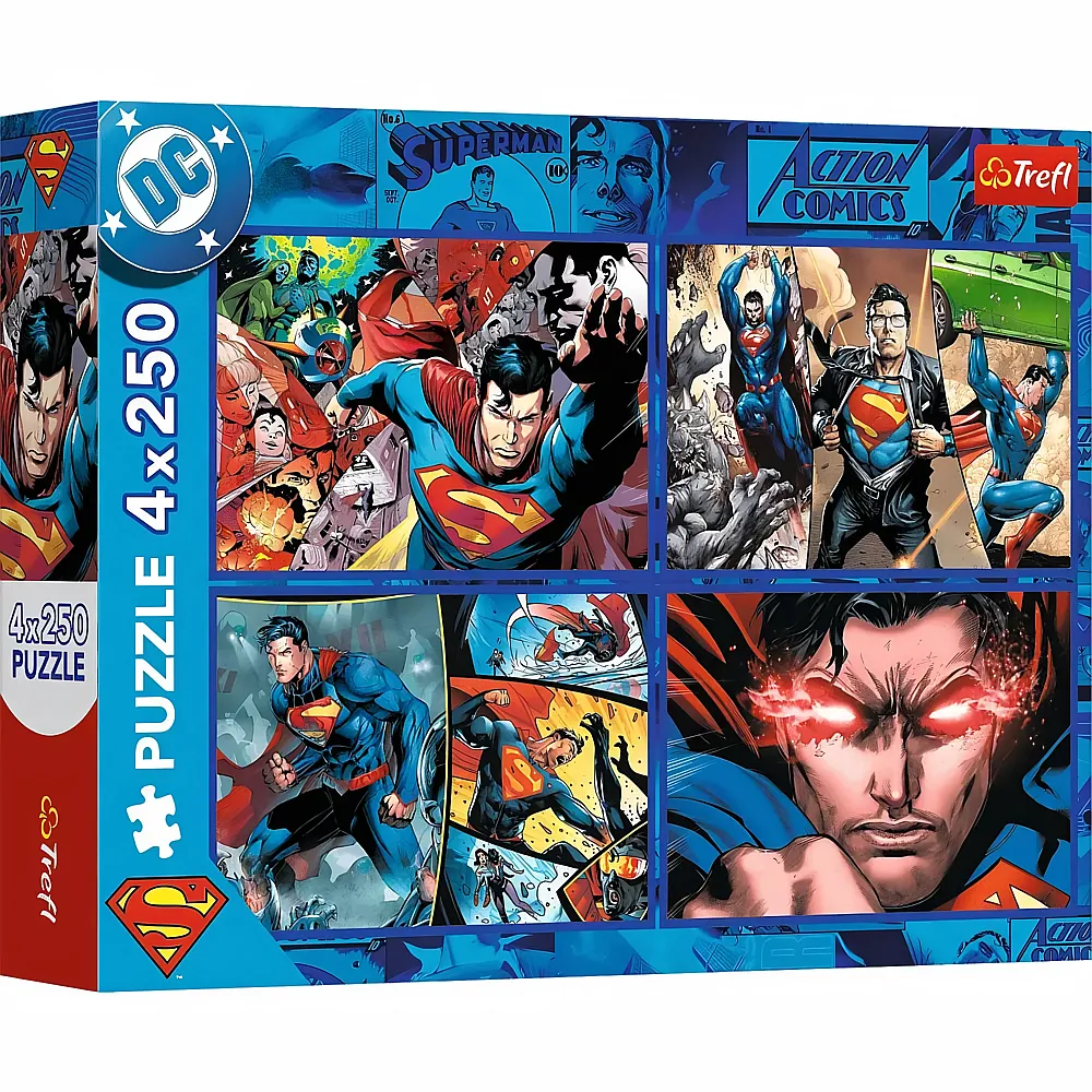 Trefl Puzzle 4in1 The Courage of Superman - 250 Teile