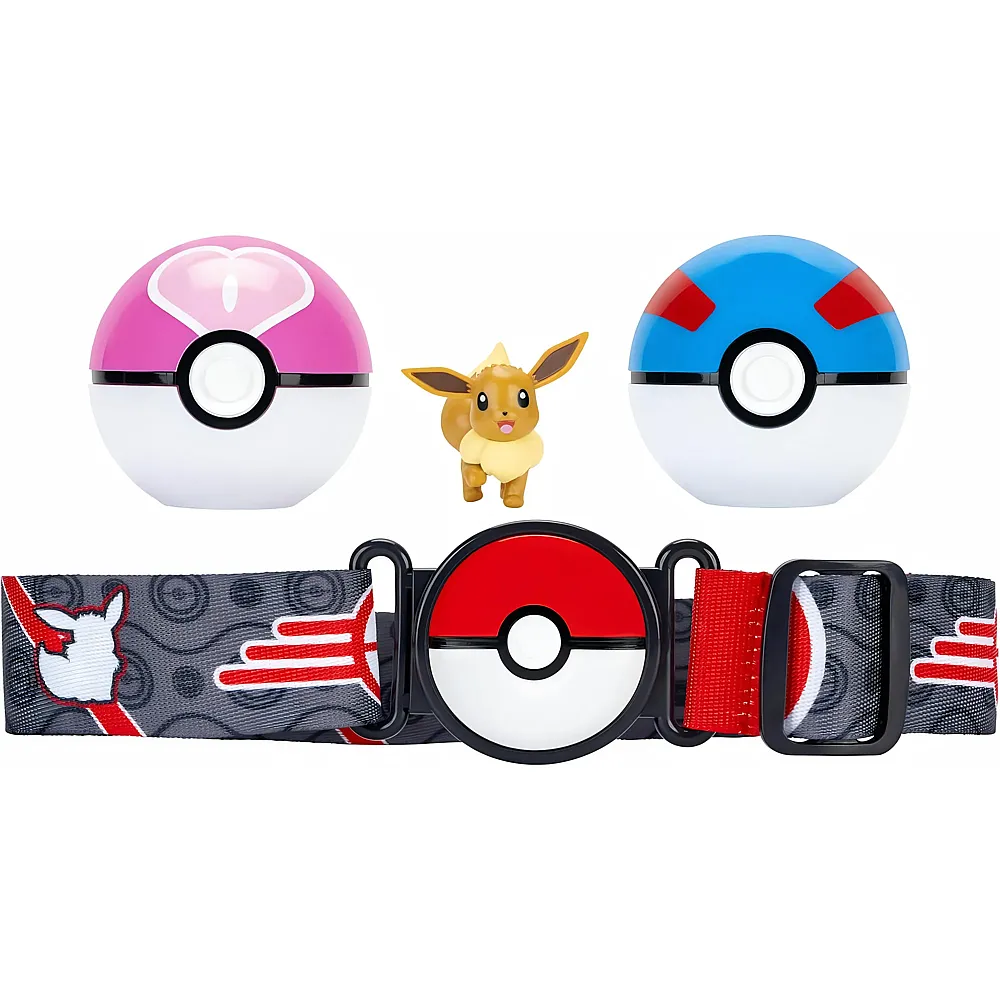 Jazwares Pok�mon Clip 'N' Go Spielset mit G�rtel, Evoli und Superball