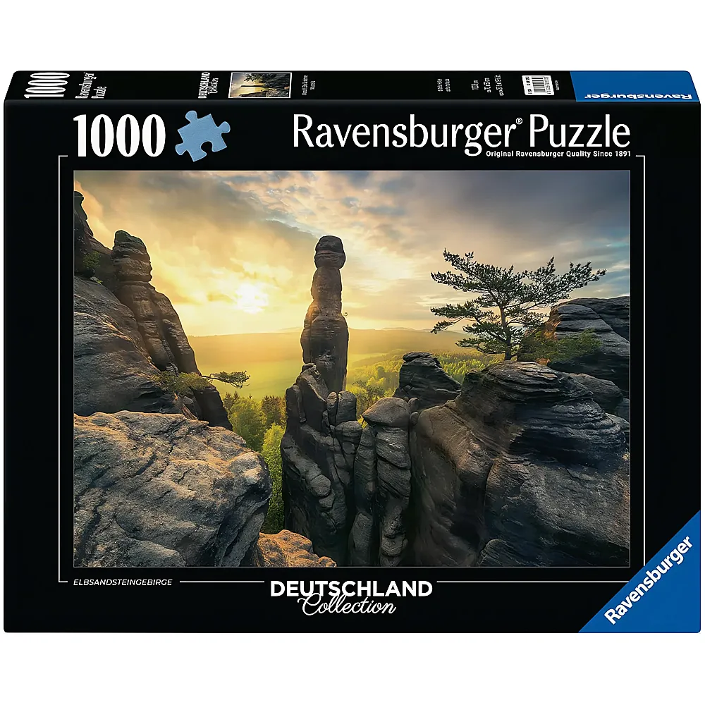 Ravensburger Puzzle Deutschland Collection Erleuchtung - Elbsandsteingebirge - 1000 Teile