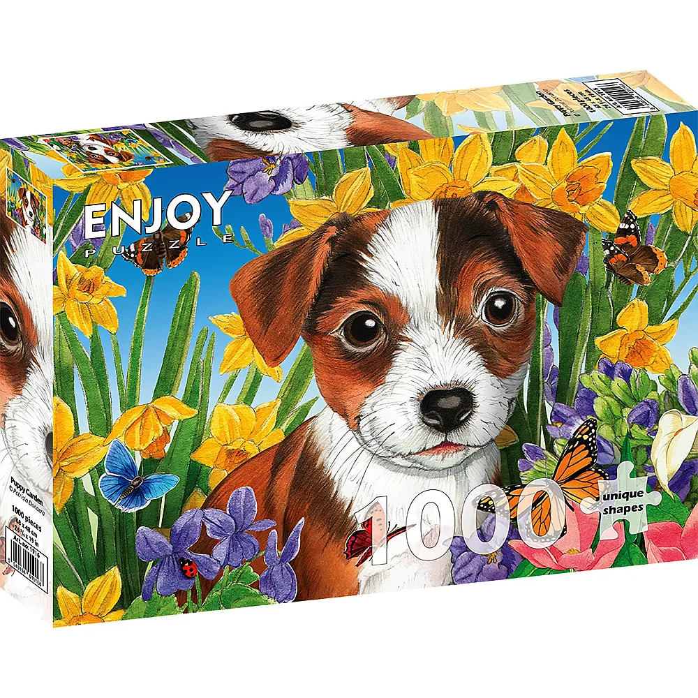Enjoy Puzzle Puppy Garden - 1000 Teile
