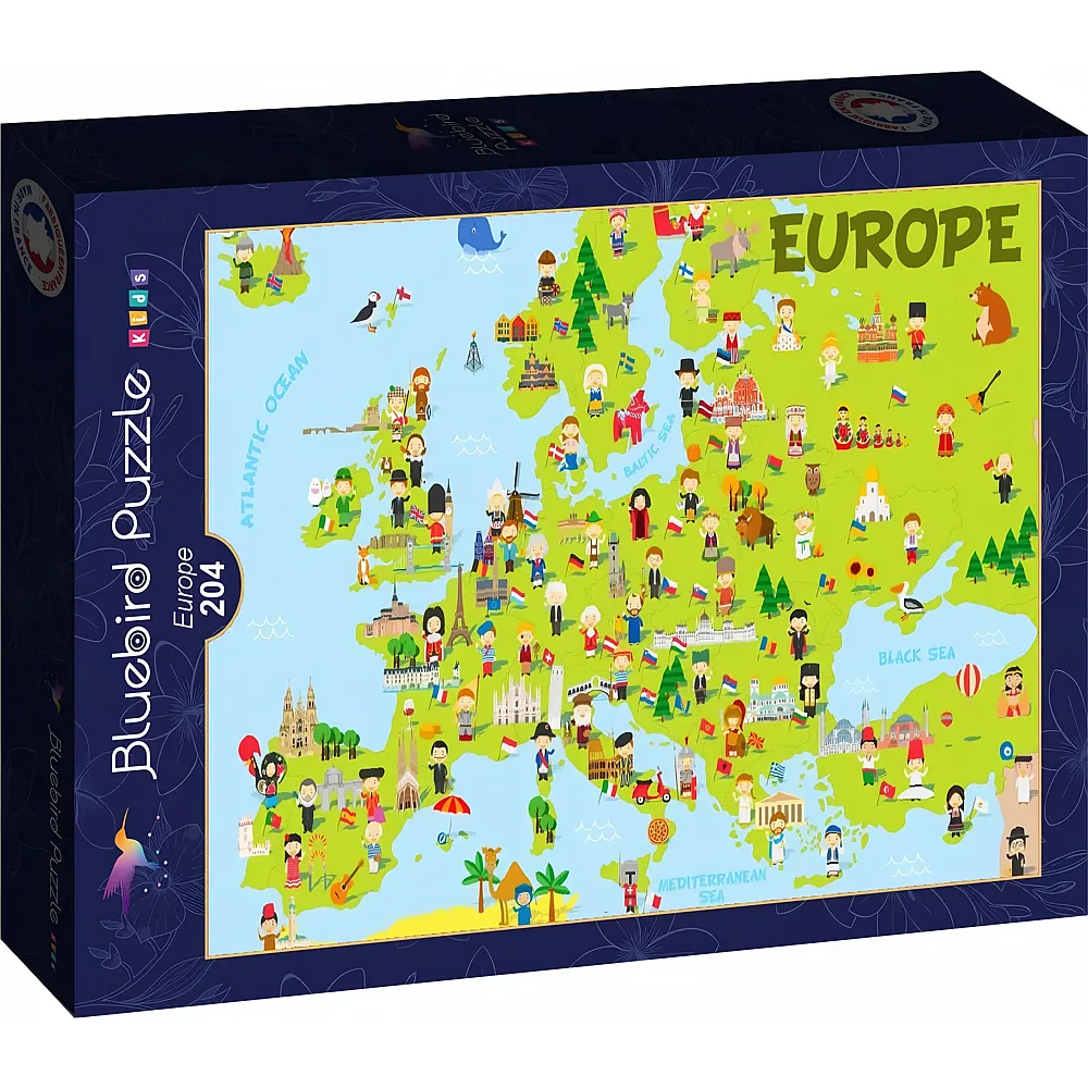 Bluebird Puzzle Europe - 204 Teile
